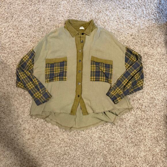 POL gauze flannel top - Picture 1 of 2